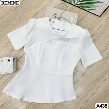 Áo kiểu peplum đắp chéo cut out A438 Tôn dáng, thời thượng và đầy cuốn hút