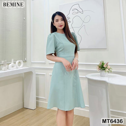 Đầm công sở chạy chỉ tùng xoè  MT6436