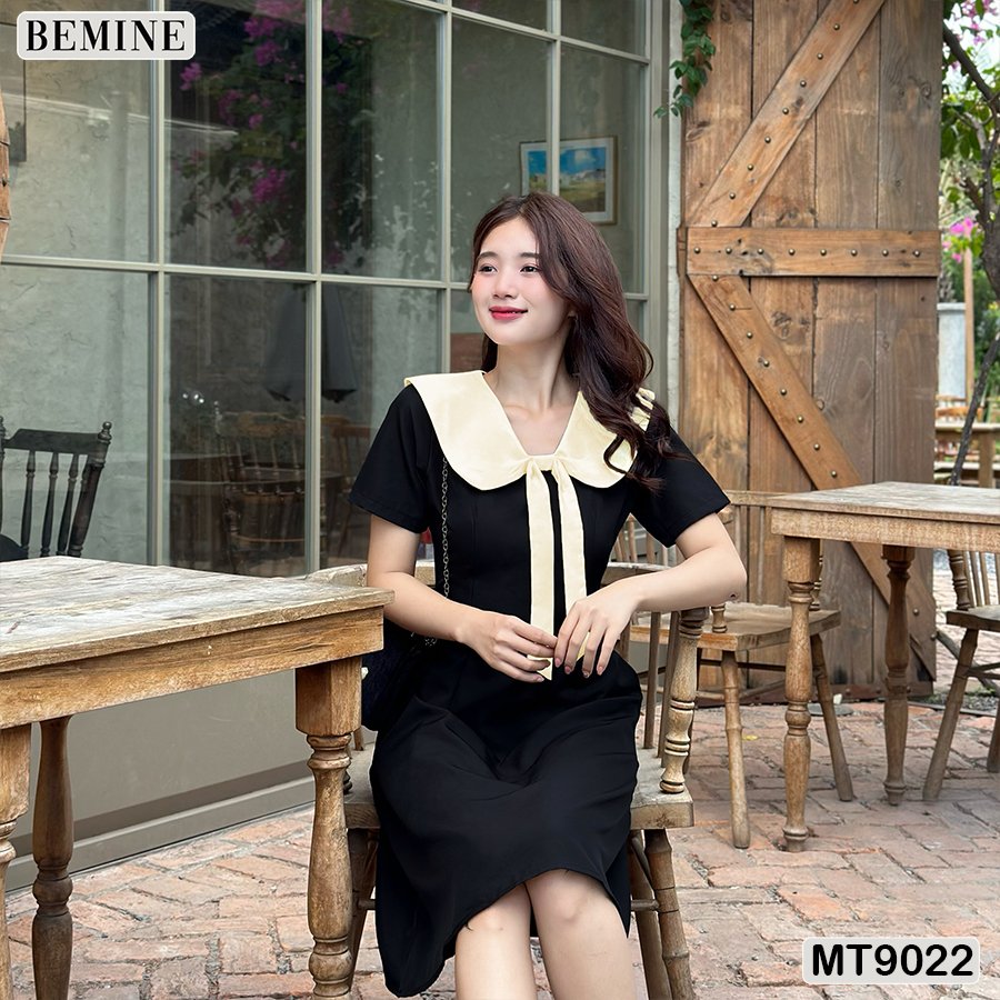 Đầm Thiết Kế BEMINE Cổ Nơ Dáng Chữ A MT9022:Thanh Lịch Nơi Công Sở