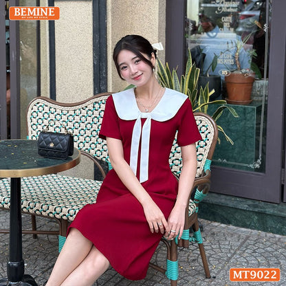 Đầm Thiết Kế BEMINE Cổ Nơ Dáng Chữ A MT9022:Thanh Lịch Nơi Công Sở