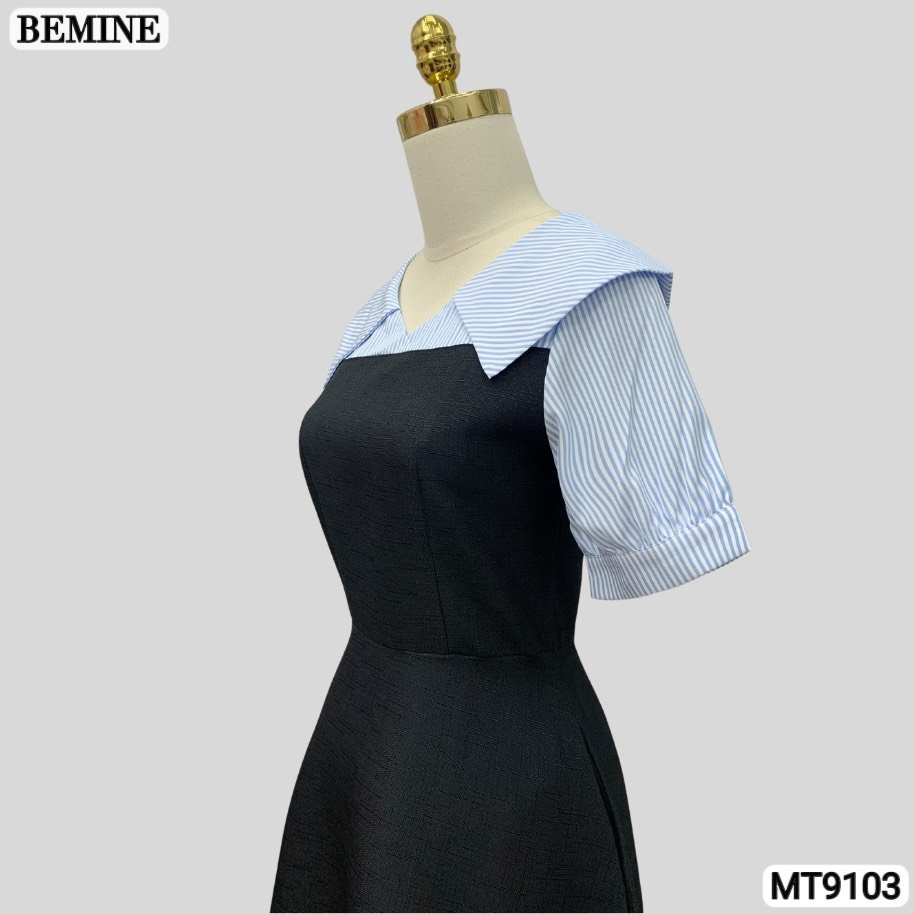 Đầm thiết kế BEMINE cổ kiểu tay phồng dáng xoè MT9103